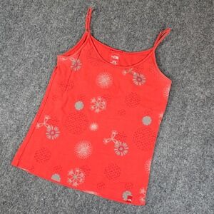 The North Face Cami Tank Top Sleeveless Floral Print‎ Top Coral M Tanklette